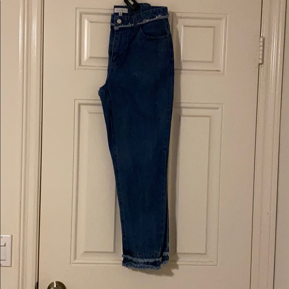 k/lab Frayed Mid-Rise Crop Jeans - Picture 4 of 6